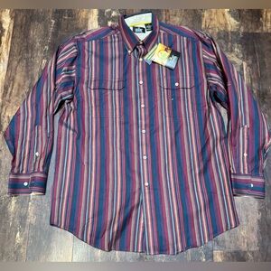 Men’s National Geographic Travel Collection Long Sleeve Button Up Shirt Large